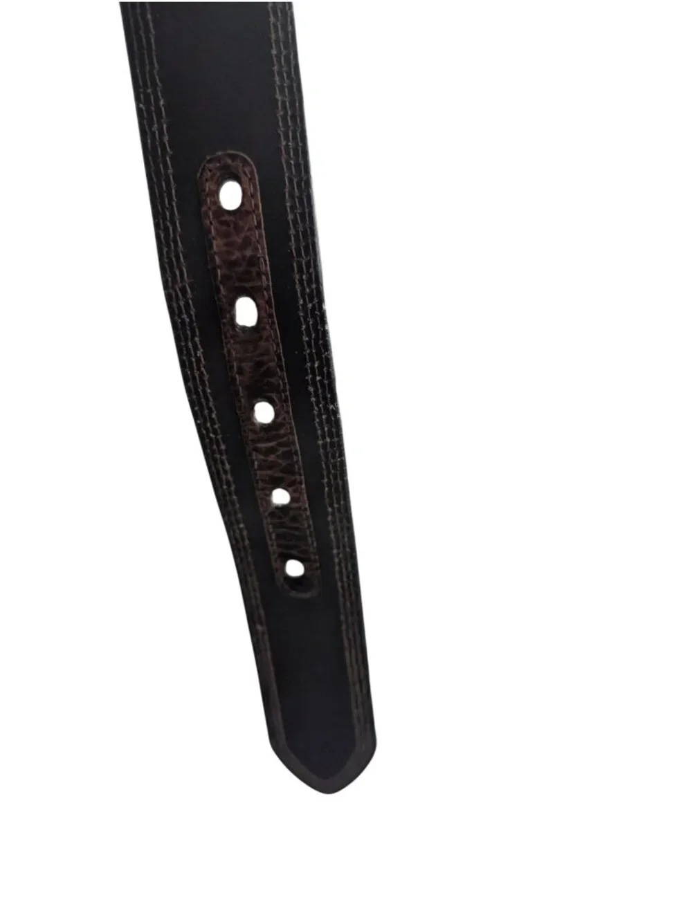 Ariat Mens Western Belt 38 Brown Tooled Leather Full Grain Silver Buckle